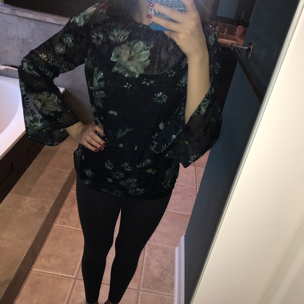 Loft Sheer Blouse - Picture 2 of 8